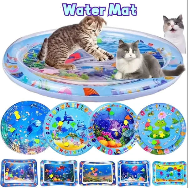 Water Play Mat For Cats Water Sensory Pad Thickened Water Sensory Playmat Pet Play Sensory Toy Water Mat Summer Party